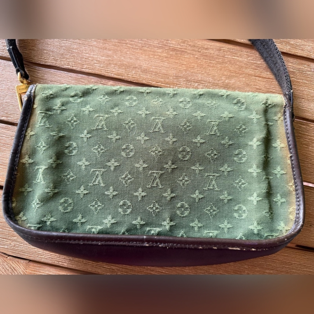 LV Mini Marjorie Louis Vuitton - Authentic - Vintage -Canvas Monogram Khaki 🍀 - Picture 11 of 13